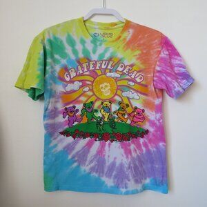 Grateful Dead Liquid Blue Dancing Bears Tie-Dye T-shirt Unisex Small